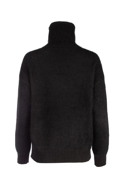 Shop Max Mara Studio Turtleneck Sweater In Black