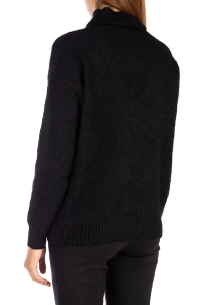 Shop Max Mara Studio Turtleneck Sweater In Black