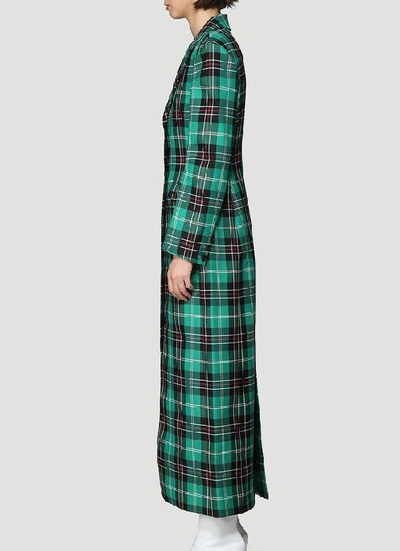 Shop Marine Serre Tartan Coat In Multi