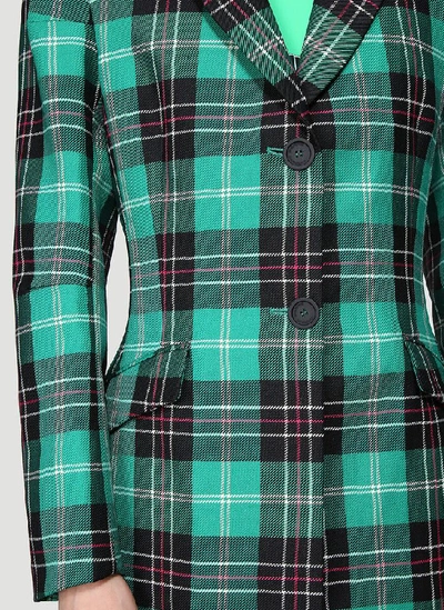 Shop Marine Serre Tartan Coat In Multi