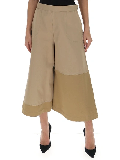 Shop Loewe Wide Leg Pants In Beige