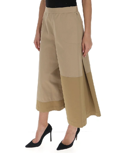 Shop Loewe Wide Leg Pants In Beige