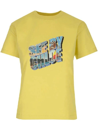 Shop See By Chloé Logo T In Yellow