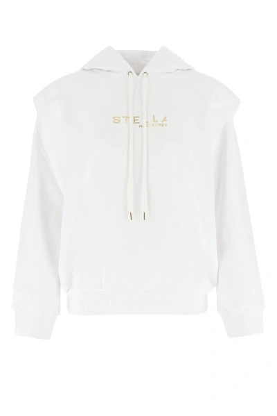 Shop Stella Mccartney Logo Print Hoodie In White