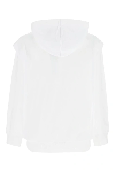 Shop Stella Mccartney Logo Print Hoodie In White