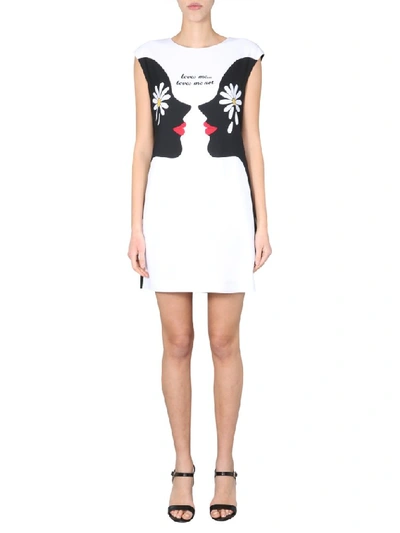 Shop Boutique Moschino Printed Dress In Multi