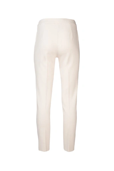 Shop Max Mara Pegno Slim Fit Trousers In Bianco