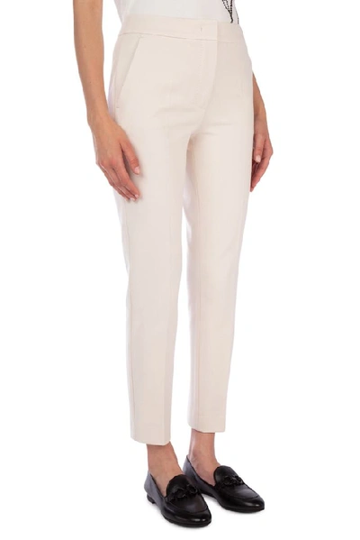 Shop Max Mara Pegno Slim Fit Trousers In Bianco