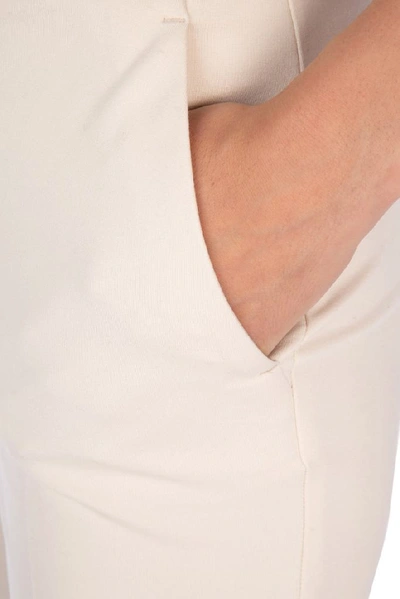 Shop Max Mara Pegno Slim Fit Trousers In Bianco