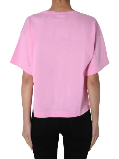 Shop Boutique Moschino Crewneck T In Pink