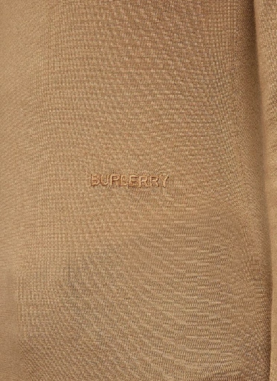 Shop Burberry Turtleneck Sweater In Brown