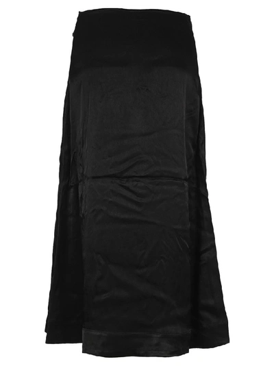Shop Ganni Pinned Maxi Skirt In Black