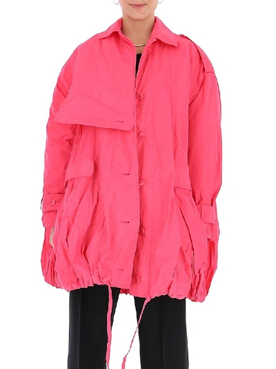 Shop Jacquemus Ouro Parka Coat In Pink