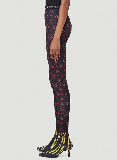 Shop Marine Serre Moon Printed Leggings In Black