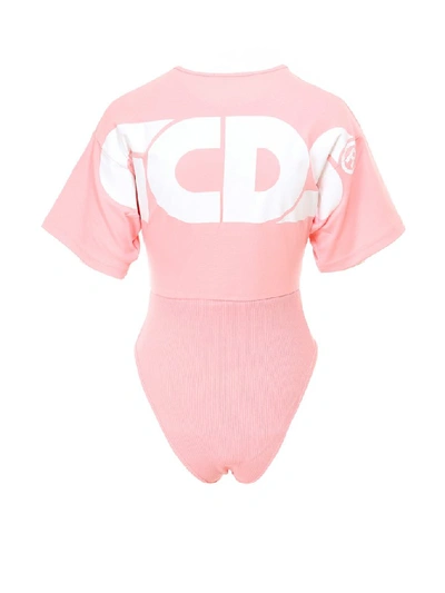 Shop Gcds Logo Bodysuit In Pink