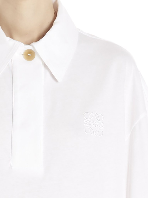 Loewe Oversized Polo Shirt In White | ModeSens