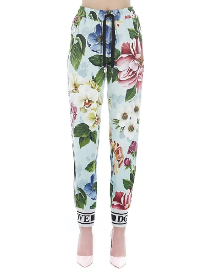 Shop Dolce & Gabbana Floral Print Sweatpants In Multi