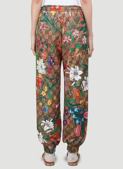 Shop Gucci Gg Floral Supreme Track Pants In Multi