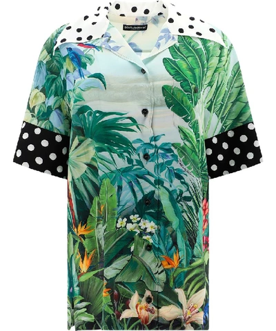 Shop Dolce & Gabbana Jungle Print Shirt In Multi