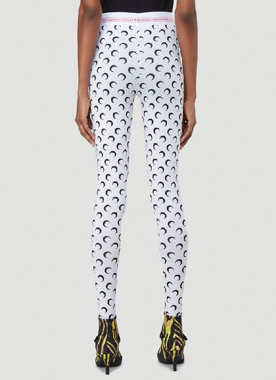 Buy Marine Serre Fuseaux Moon Leggings 'White' - P035ICONW