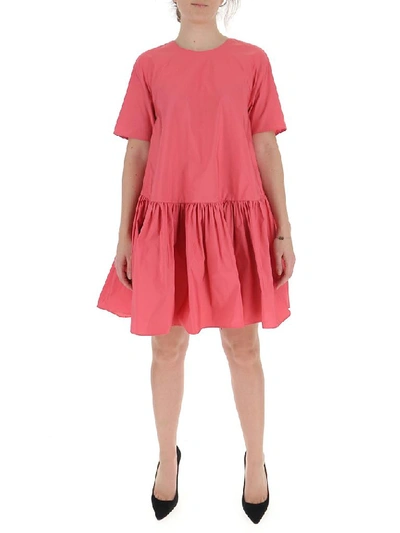 Shop Valentino Ruffled Dress In Pink