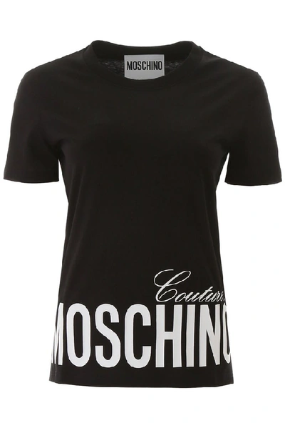 Shop Moschino Couture Logo T In Black