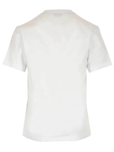 Shop Fendi Ff Karligraphy Embroidered T In White