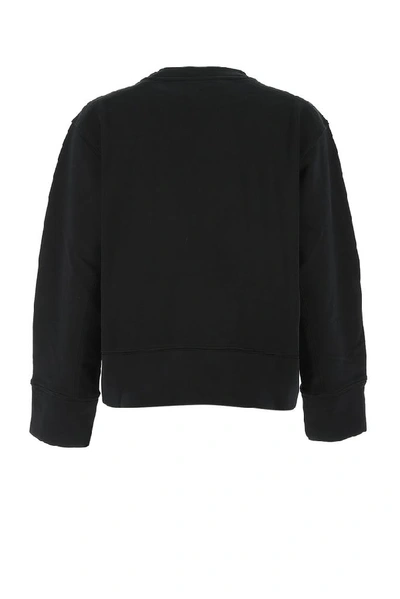Shop Moschino Teddy Logo Patch Sweatshirt In Black