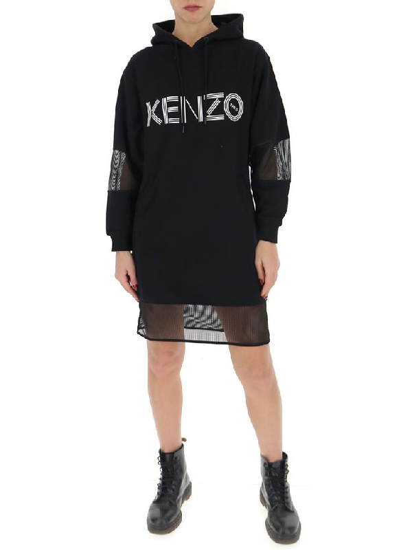 kenzo logo sweatshirt dress