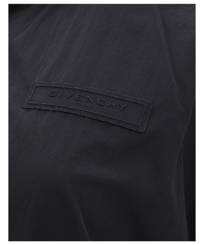 Shop Givenchy Drawstring Hooded Jacket In Black
