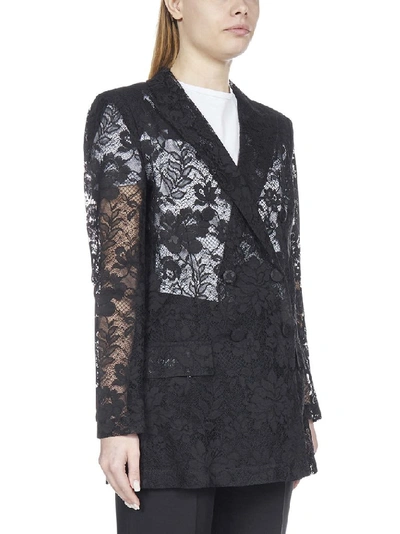 Shop Givenchy Lace Brazer In Black