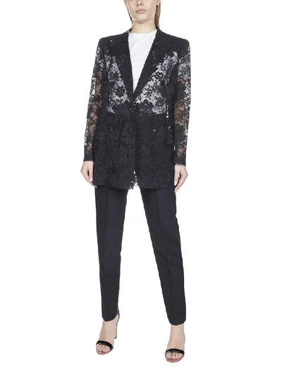 Shop Givenchy Lace Brazer In Black