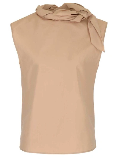 Shop Givenchy Sleeveless Top In Beige