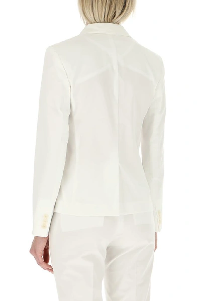 Shop Weekend Max Mara Single Breasted Blazer In Bianco