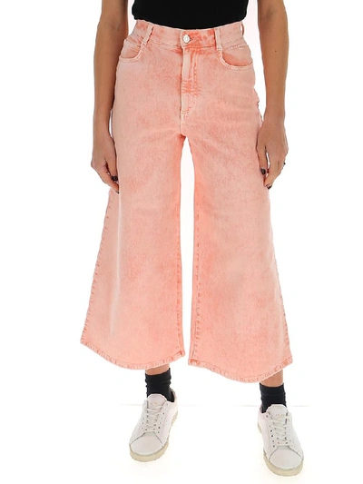 Shop Stella Mccartney Cropped Flared Jeans In Pink