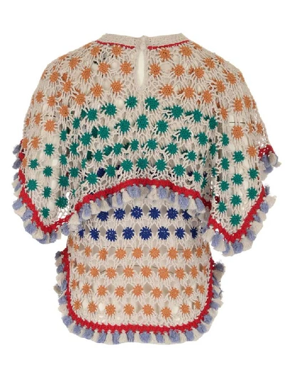 Shop Isabel Marant Isabel Marent Floral Crochet Top In Multi