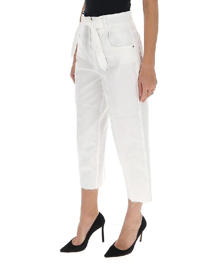 Shop Pinko Belted Straight In White