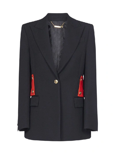 Shop Givenchy Single Breasted Blazer In Black