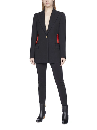 Shop Givenchy Single Breasted Blazer In Black