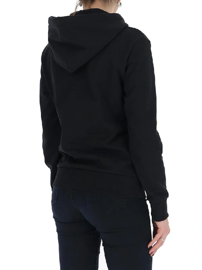 Shop Versace Logo Hoodie In Black