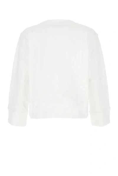 Shop Moschino Teddy Logo Patch Sweatshirt In Bianco
