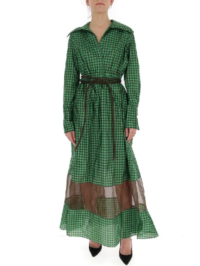 Shop Fendi Belted Maxi Dress In Multi