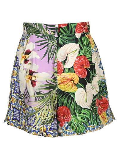 Shop Dolce & Gabbana Jungle Print Shorts In Multi