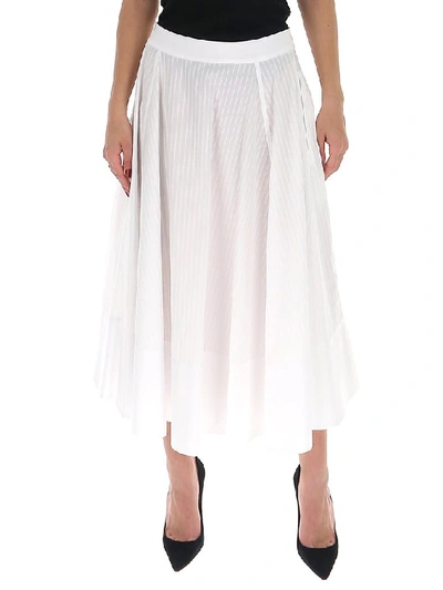 Shop Loewe Flared Skirt In White