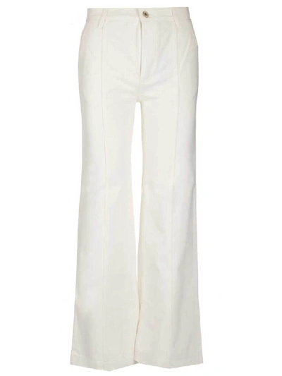 Shop Loewe Flared Denim Jeans In White