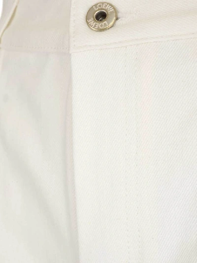 Shop Loewe Flared Denim Jeans In White