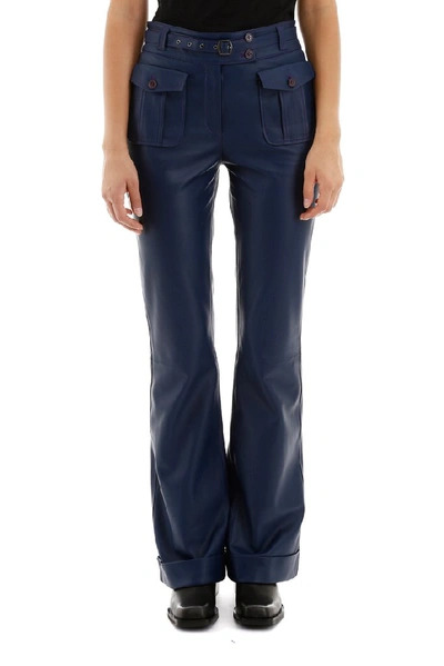 Shop Sies Marjan Belted Flared Trousers In Blue