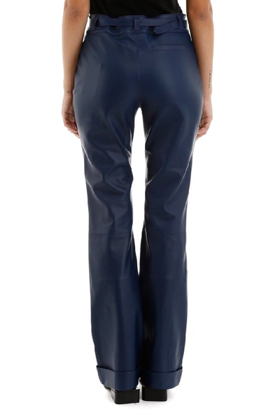 Shop Sies Marjan Belted Flared Trousers In Blue