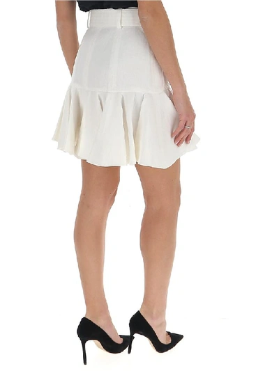 Shop Zimmermann Super Eight Skirt In White