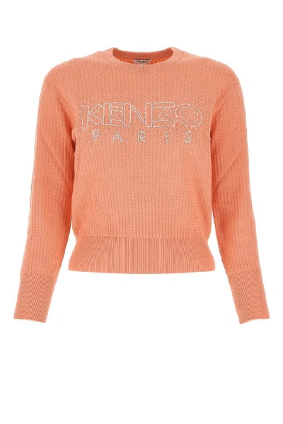Shop Kenzo Logo Sweater In Pink